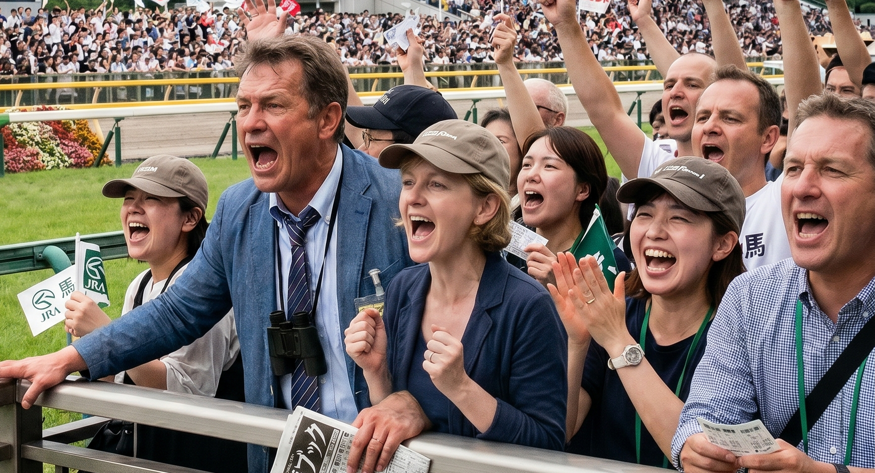 Chant with the Crowd at Japanese Racecourse